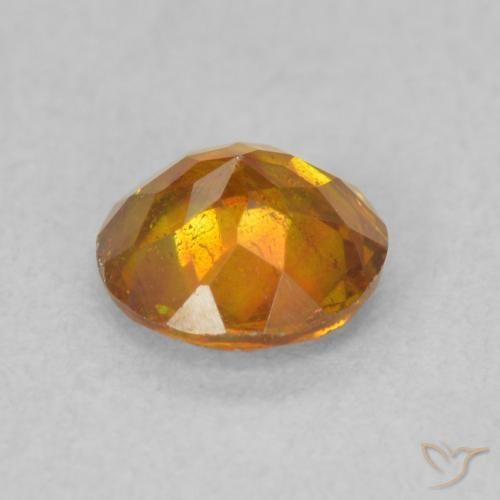 Sfalerite Arancione Ambra naturale da 0.77 ct, Rotondo, SI