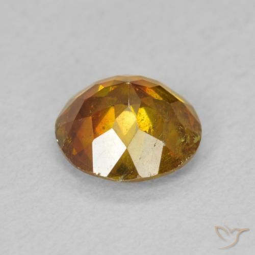Sfalerite Arancione marroncino naturale da 1.26 ct, Rotondo, SI