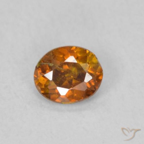 Sfalerite Arancione scuro naturale da 0.28 ct, Ovale, SI