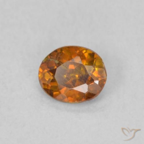 Sfalerite Arancione scuro naturale da 0.28 ct, Ovale, SI