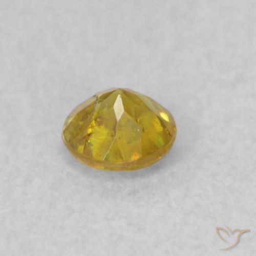 Sfalerite Giallo intenso naturale da 0.19 ct, Rotondo, SI
