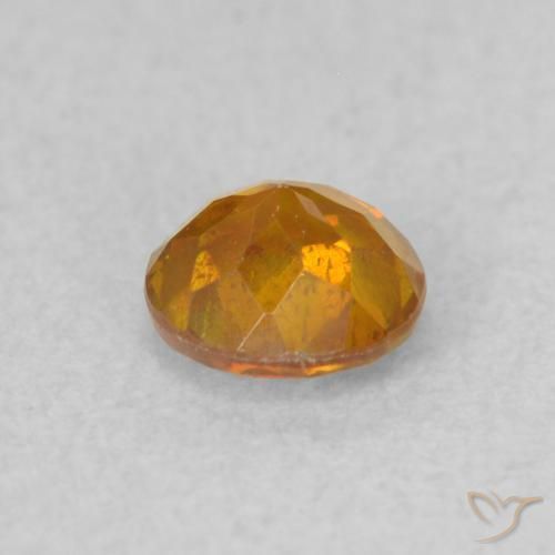Sfalerite Albicocca Arancia naturale da 0.52 ct, Rotondo, SI