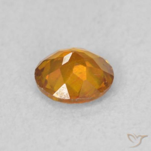 Sfalerite Arancio Intenso naturale da 0.47 ct, Rotondo, SI