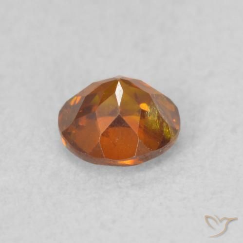 Sfalerite Medium Dark-Orange naturale da 0.59 ct, Rotondo, SI