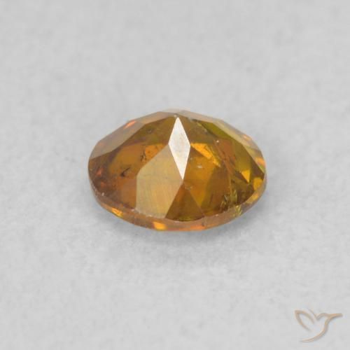 Sfalerite Arancione marroncino naturale da 0.47 ct, Rotondo, SI