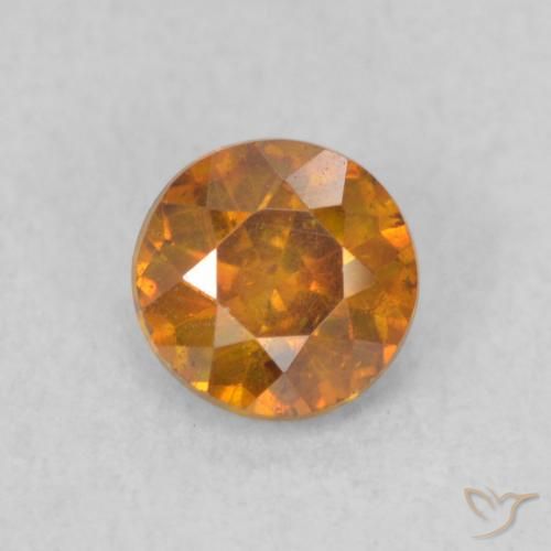 0.53ct Naturale Marrone arancio Sfalerite, Rotondo, SI