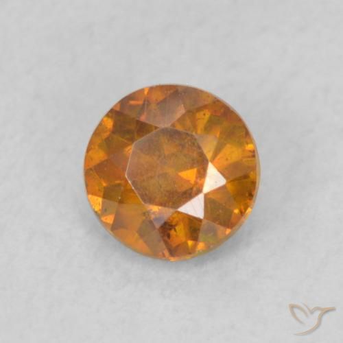 Sfalerite Marrone arancio naturale da 0.53 ct, Rotondo, SI