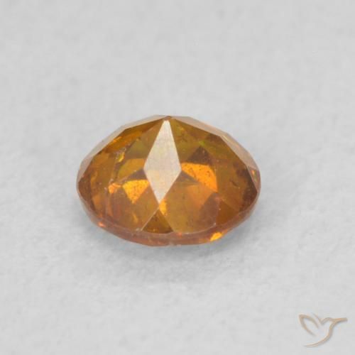 Sfalerite Marrone arancio naturale da 0.53 ct, Rotondo, SI