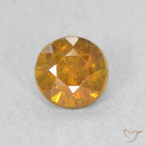 0.26ct Naturale Medium Light-Orange Sfalerite, Rotondo, SI