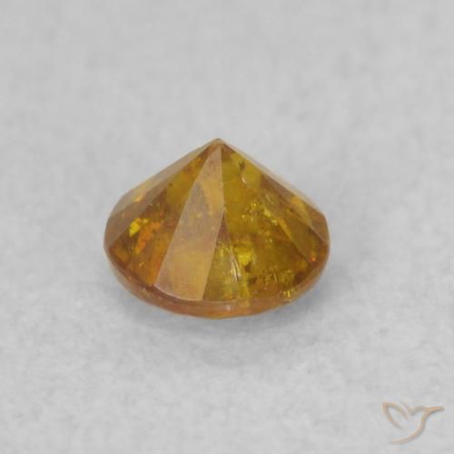 Sfalerite Medium Light-Orange naturale da 0.26 ct, Rotondo, SI