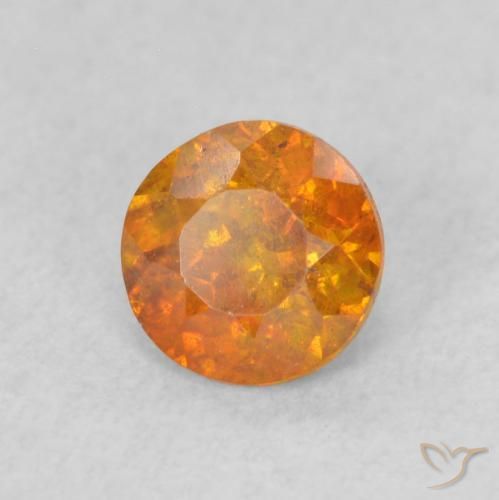 Sfalerite Arancione Ambra naturale da 0.70 ct, Rotondo, SI