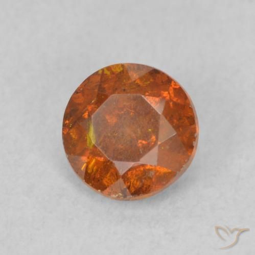 Sfalerite Arancione Ambra naturale da 0.72 ct, Rotondo, SI