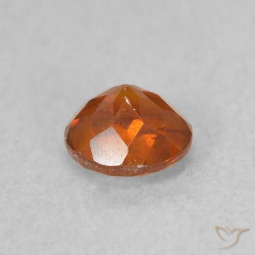 Sfalerite Arancio Medio naturale da 0.53 ct, Rotondo, SI