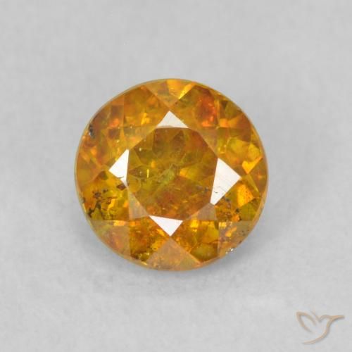 0.78ct Naturale Medium Light-Orange Sfalerite, Rotondo, SI
