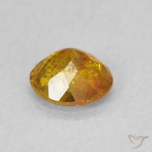 Sfalerite Medium Light-Orange naturale da 0.78 ct, Rotondo, SI