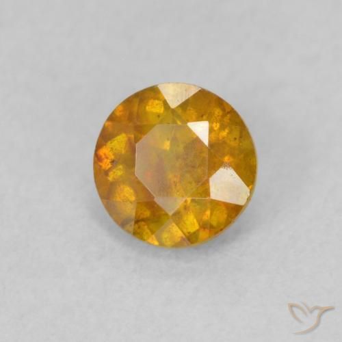 Sfalerite Miele arancione naturale da 0.66 ct, Rotondo, SI