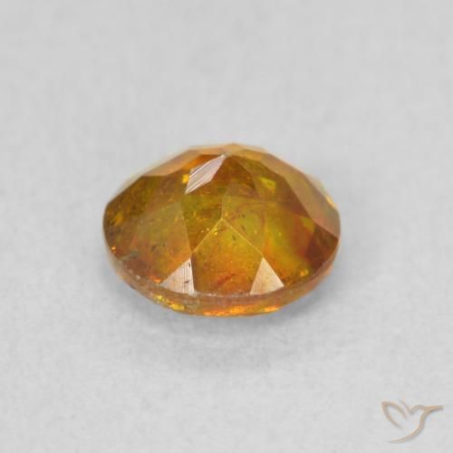 Sfalerite Arancio Terra naturale da 0.72 ct, Rotondo, SI