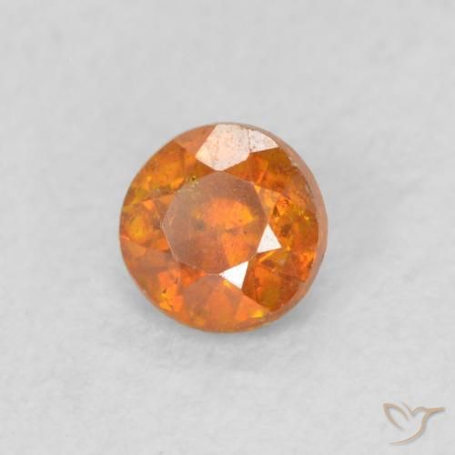 Sfalerite Arancione Ambra naturale da 0.34 ct, Rotondo, SI