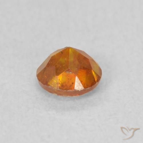 Sfalerite Arancione Ambra naturale da 0.34 ct, Rotondo, SI