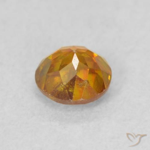 Sfalerite Arancione marroncino naturale da 0.48 ct, Rotondo, SI