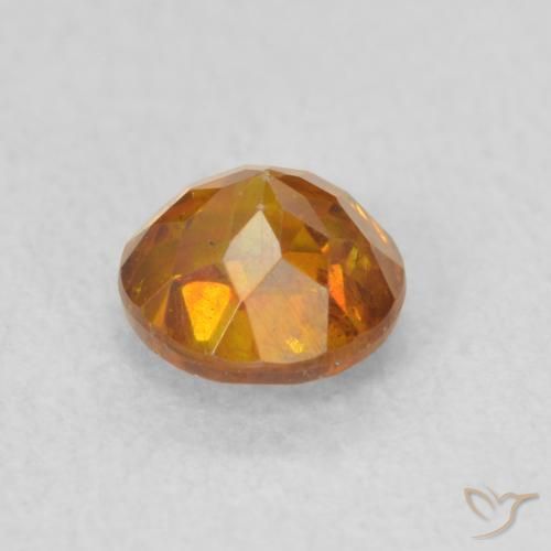 Sfalerite Arancione marroncino naturale da 0.84 ct, Rotondo, SI