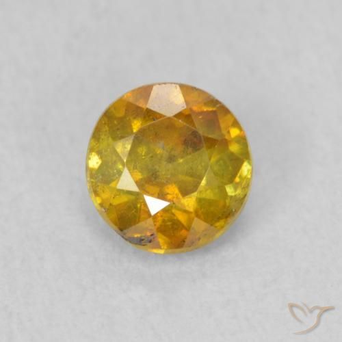 0.53ct Naturale Marrone dorato Sfalerite, Rotondo, SI