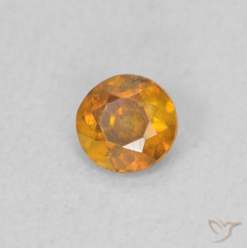 Sfalerite Albicocca Arancia naturale da 0.27 ct, Rotondo, SI