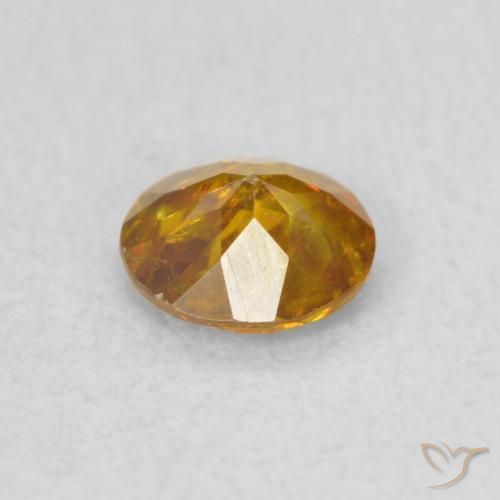 Sfalerite Arancio Medio naturale da 0.46 ct, Rotondo, SI