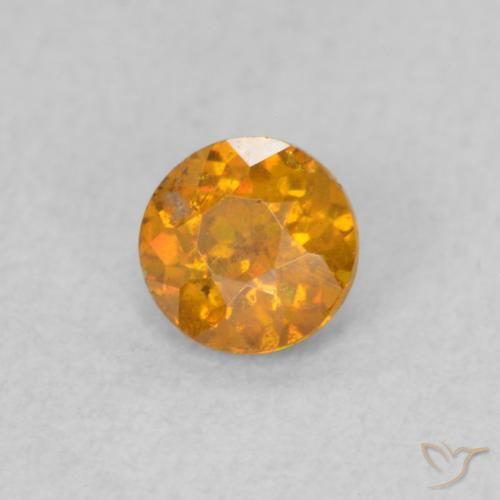 Sfalerite Miele arancione naturale da 0.42 ct, Rotondo, SI