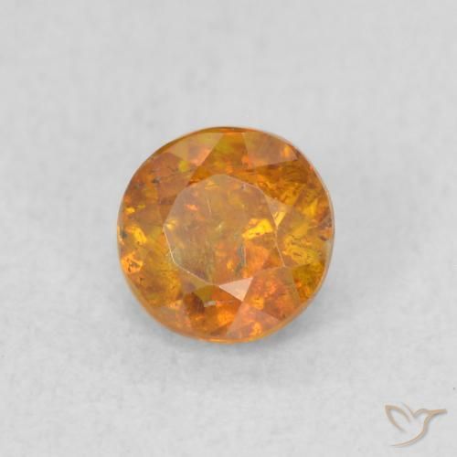 Sfalerite Medium Light-Orange naturale da 0.54 ct, Rotondo, SI