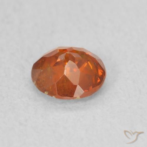Sfalerite Arancio Medio naturale da 0.56 ct, Rotondo, SI