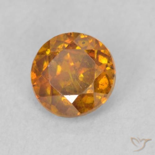 Sfalerite Arancione marroncino naturale da 0.73 ct, Rotondo, SI