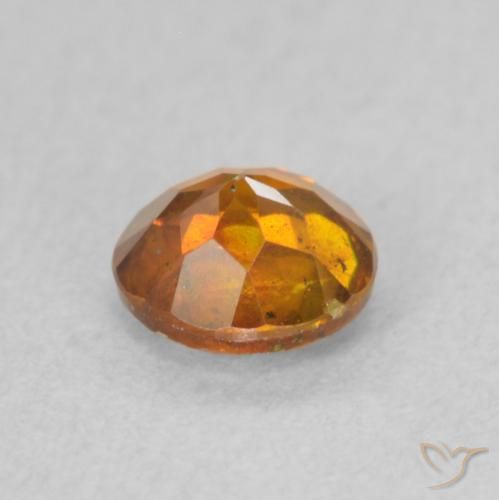 Sfalerite Arancione marroncino naturale da 0.73 ct, Rotondo, SI
