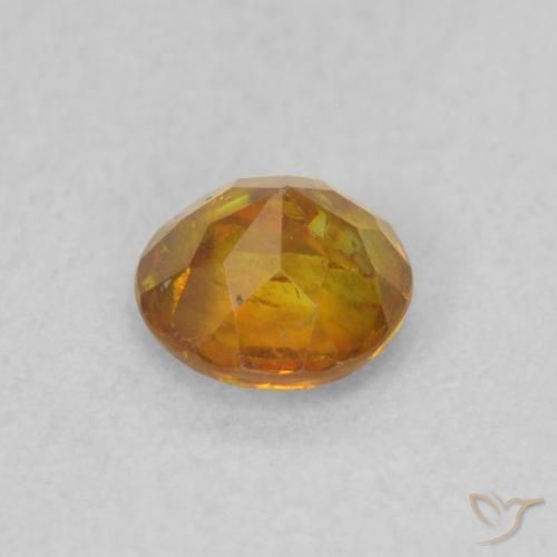 Sfalerite Arancio Medio naturale da 0.53 ct, Rotondo, SI