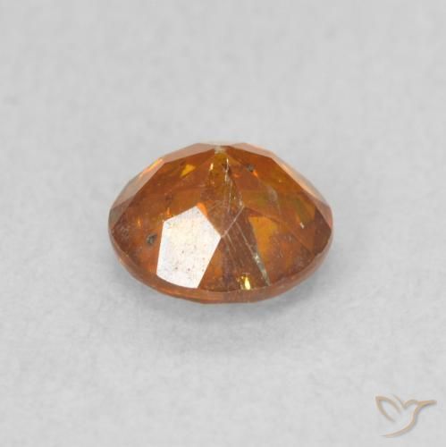 Sfalerite Arancione Ambra naturale da 0.57 ct, Rotondo, SI