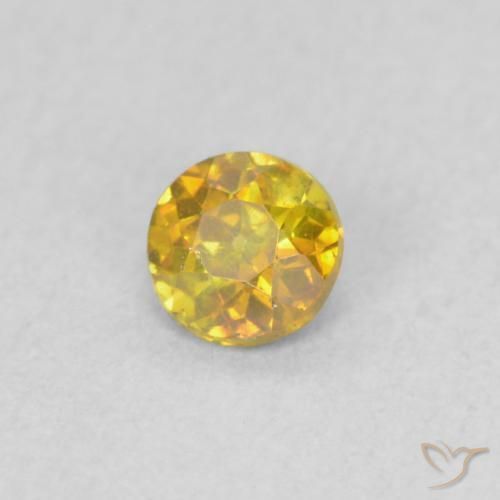 Sfalerite Arancione-Oro naturale da 0.24 ct, Rotondo, VS-SI