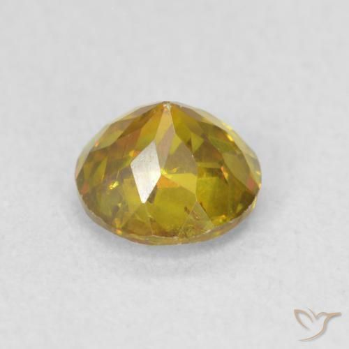 Sfalerite Arancione-Oro naturale da 0.80 ct, Rotondo, VS-SI