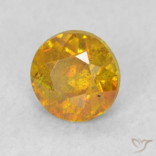 Sfalerite Arancio-Oro naturale da 0.42 ct, Rotondo, SI