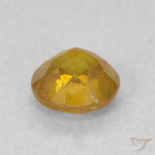 Sfalerite Arancio-Oro naturale da 0.42 ct, Rotondo, SI