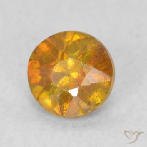 Sfalerite Miele arancione naturale da 0.40 ct, Rotondo, SI