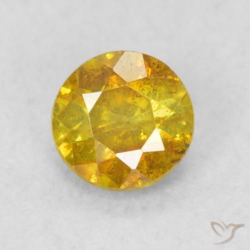 0.33ct Naturale Arancione-Oro Sfalerite, Rotondo, SI