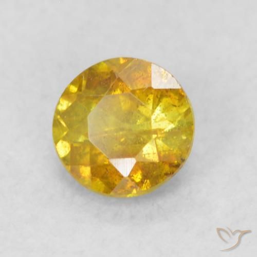 Sfalerite Arancione-Oro naturale da 0.33 ct, Rotondo, SI