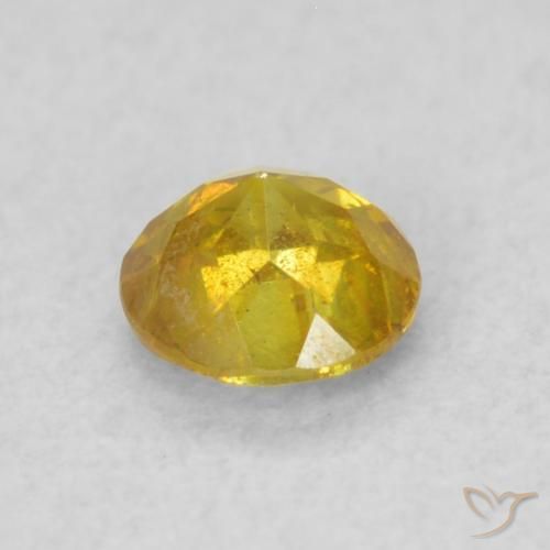 Sfalerite Arancione-Oro naturale da 0.33 ct, Rotondo, SI