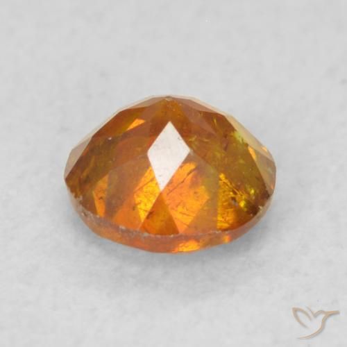 Sfalerite Arancione scuro naturale da 0.45 ct, Rotondo, SI