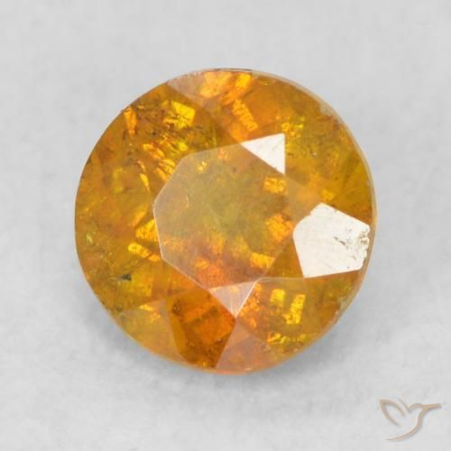 Sfalerite Arancione marroncino naturale da 0.56 ct, Rotondo, SI