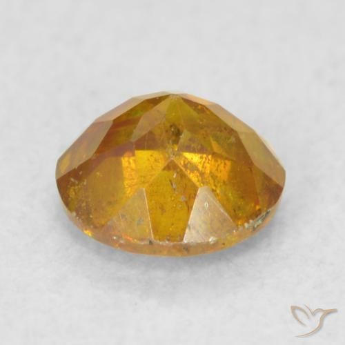 Sfalerite Arancione marroncino naturale da 0.56 ct, Rotondo, SI