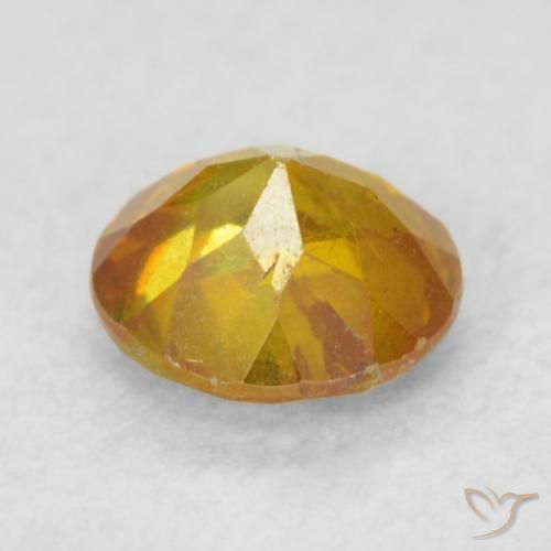 Sfalerite Arancione scuro naturale da 0.45 ct, Rotondo, SI