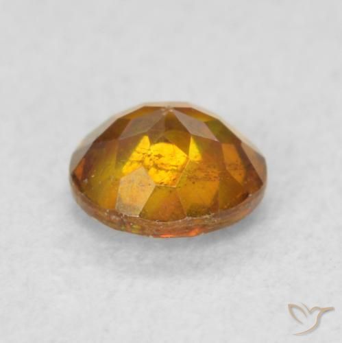 Sfalerite Arancione marroncino naturale da 0.45 ct, Rotondo, SI