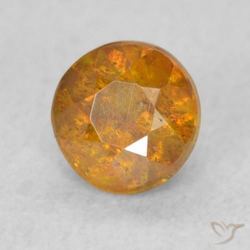 Sfalerite Medium Light-Orange naturale da 0.40 ct, Rotondo, SI