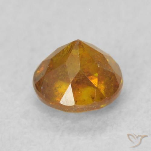 Sfalerite Medium Light-Orange naturale da 0.40 ct, Rotondo, SI